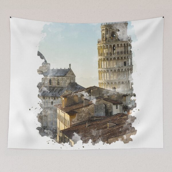 Item preview, Pisa Italy Watercolor Art designed and sold by Blok45.