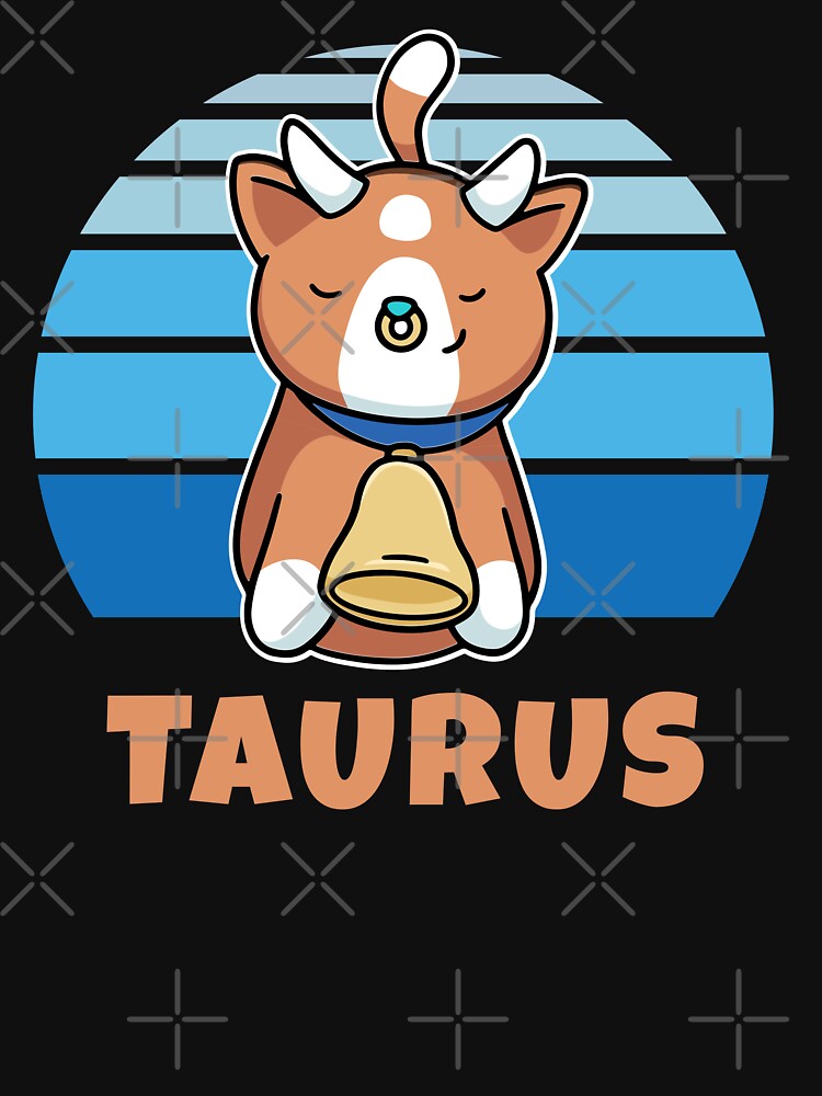 Thumbnail 7 of 7, Classic T-Shirt, Zodiac Sign Taurus Cute Cat Kawaii designed and sold by brandoseven.