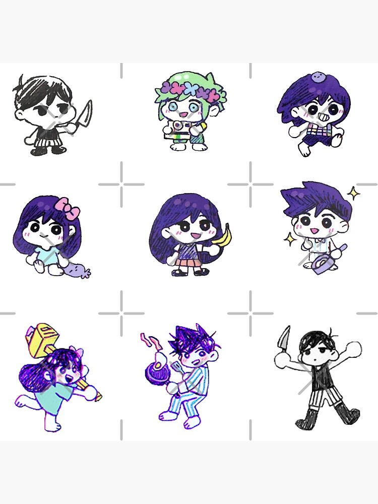 OMORI Emotions Set 1 Vinyl Stickers 