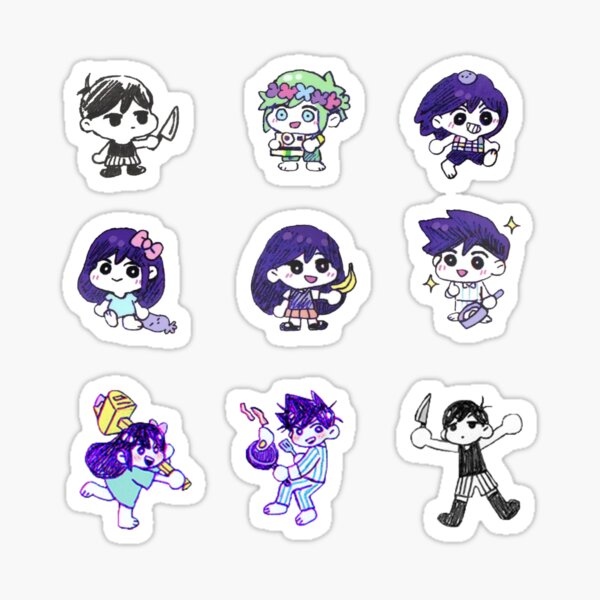 Chibi Sprites (Omori) - Omori - Sticker