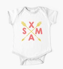 Golden Xmas Arrows One Piece - Short Sleeve