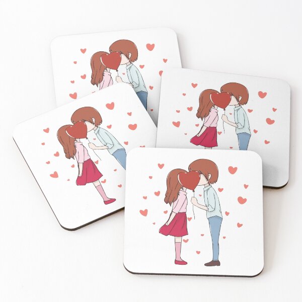 Item preview, Cute happy couple in love embrace and kissing designed and sold by deeplaxman.