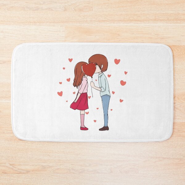 Item preview, Cute happy couple in love embrace and kissing designed and sold by deeplaxman.