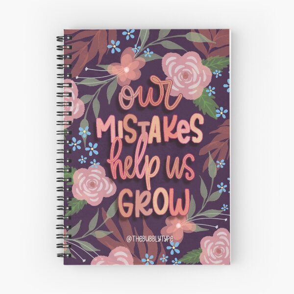 Aperçu de l'œuvre Copie de nos erreurs Aidez-nous à grandir - Fleurs violettes créée et vendue par TheBubblyType.