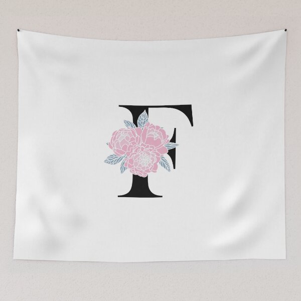Item preview, Floral monogram F Peony bouquet letter F Wedding initials Capital letter F designed and sold by KateBilous.