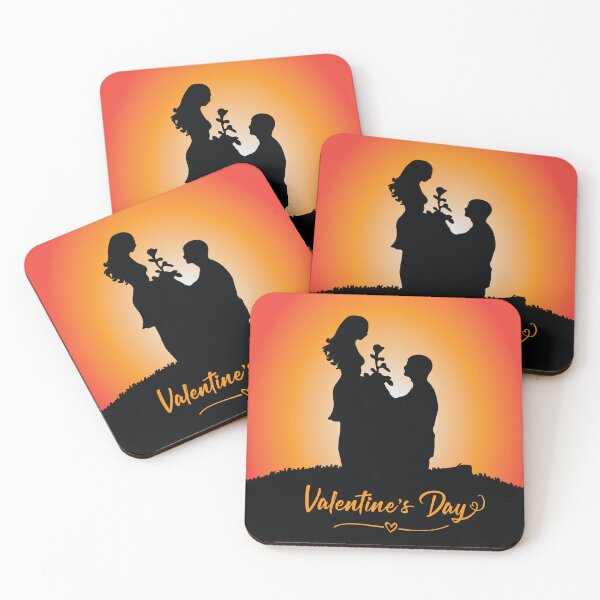 Item preview, Young man give rose to woman at valentines day designed and sold by deeplaxman.