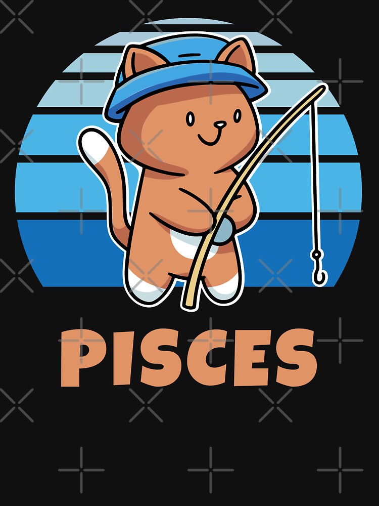 Zodiac Sign Pisces Cute Cat Kawaii by brandoseven