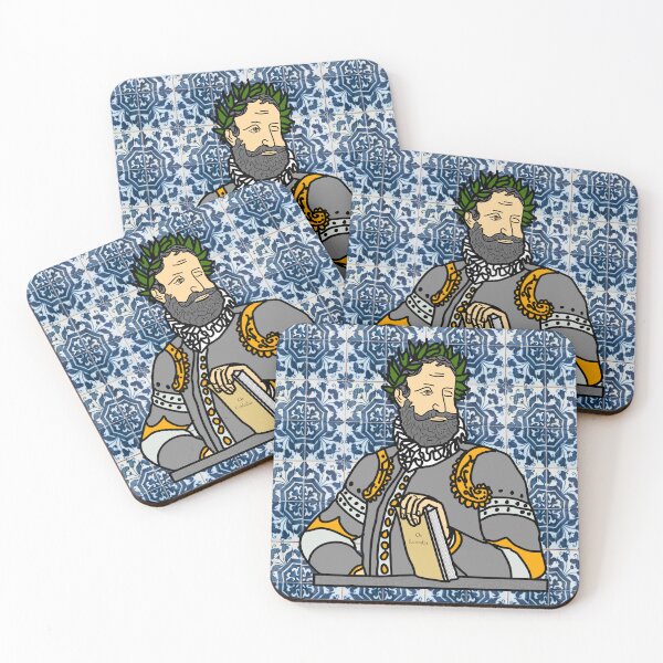 Item preview, Luis Vaz De Camoes and Azulejos. Pop Art designed and sold by AngeloDeVal.