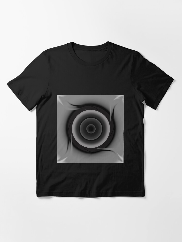 Volumetric Abstract Geometry Black And White Psychedelic Drawing With