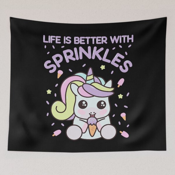 Item preview, Kawaii Cute Magical Pastel Ice Cream Unicorn Life is better with Sprinkles designed and sold by JokeGysen.