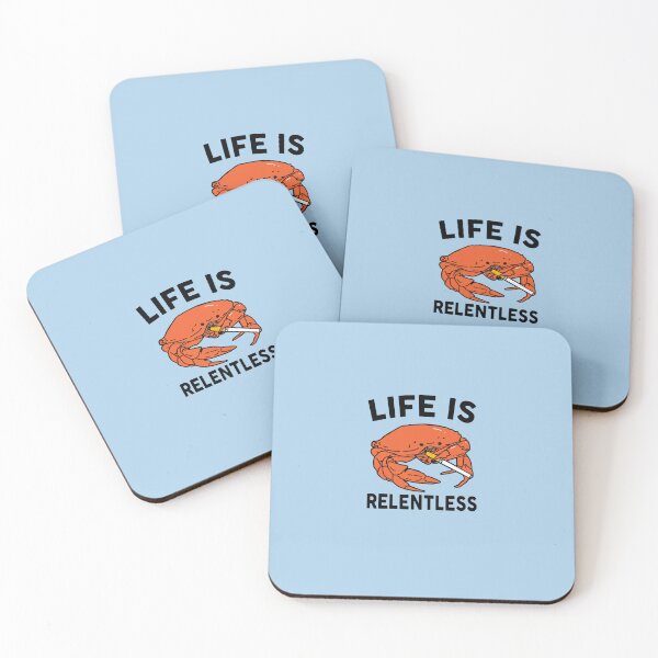 Item preview, Crab Smoking Life Is Relentless Sticker designed and sold by PaulWilla.