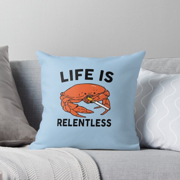 Item preview, Crab Smoking Life Is Relentless Sticker designed and sold by PaulWilla.