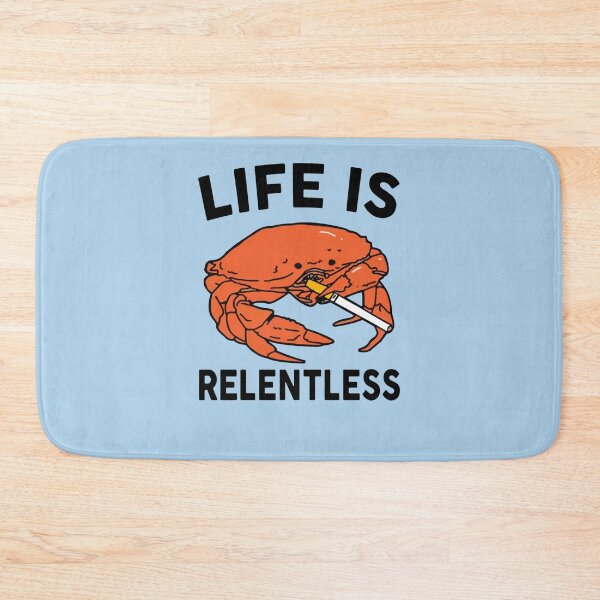 Item preview, Crab Smoking Life Is Relentless Sticker designed and sold by PaulWilla.