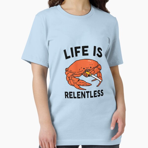 Item preview, Crab Smoking Life Is Relentless Sticker designed and sold by PaulWilla.