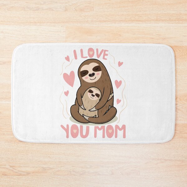 Item preview, i love you mom sloth-funny animals typography designed and sold by Hartics.