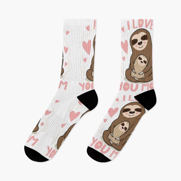 Item preview, i love you mom sloth-funny animals typography designed and sold by Hartics.