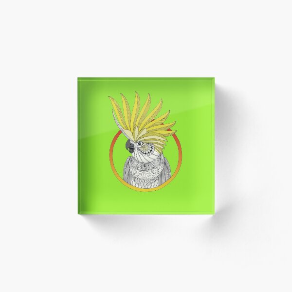 Cockatoo Acrylic Block