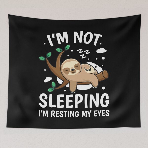 Item preview, im not sleeping im resting my eyes-funny animals typography designed and sold by Hartics.