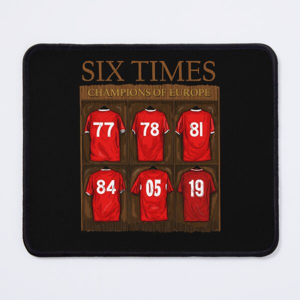 Six Time Champions of Europe Liverpool FC Mouse Pad LFC Mousepad
