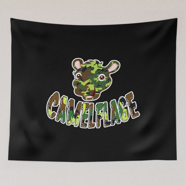 Item preview, Camelflage funny merch for camels lovers, army lovers, camouflage lovers designed and sold by Goods-by-Jojo.