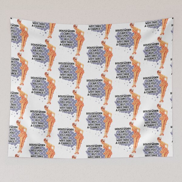 Item preview, Housework Can't Kill You Funny Retro Humor Housewife Pin-up Girl designed and sold by adriana-holmes.