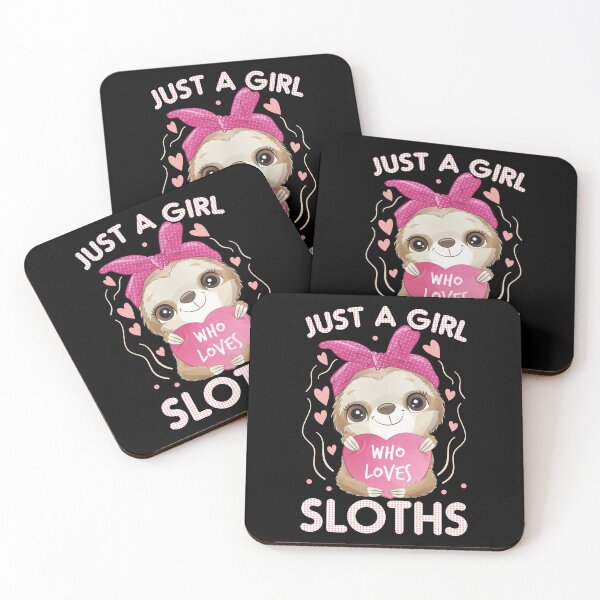 Item preview, just a girl who loves sloths-funny animals typography designed and sold by Hartics.