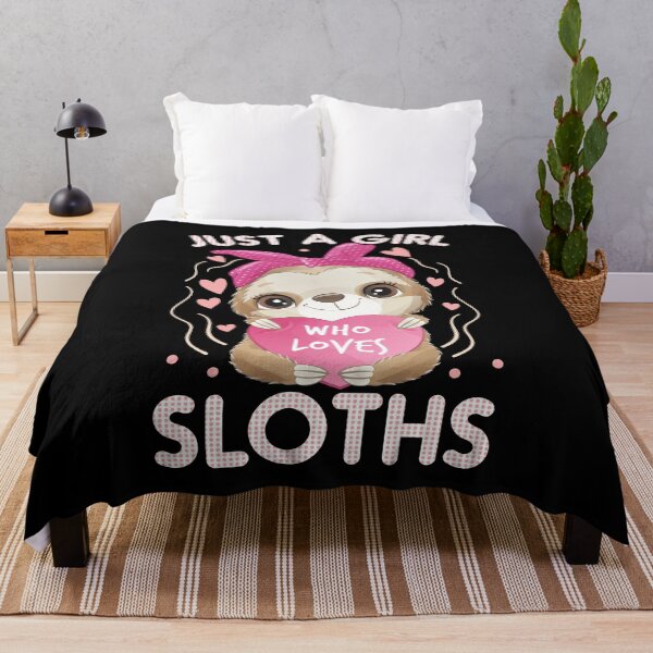 Item preview, just a girl who loves sloths-funny animals typography designed and sold by Hartics.