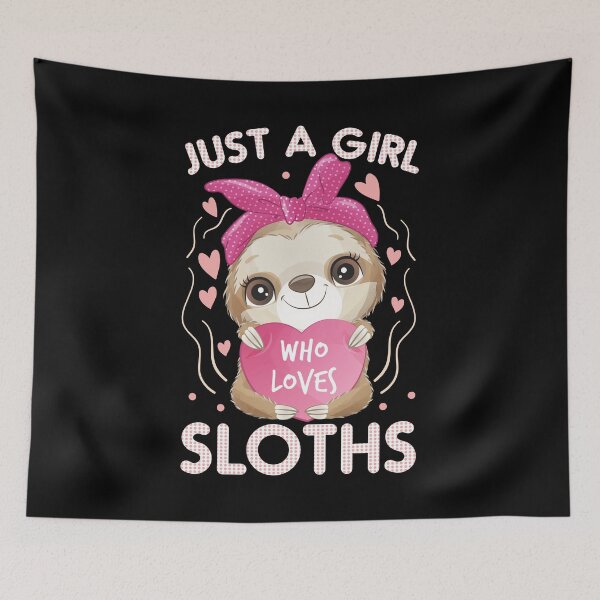 Item preview, just a girl who loves sloths-funny animals typography designed and sold by Hartics.