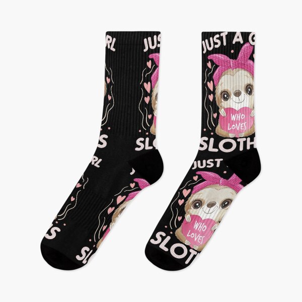 Item preview, just a girl who loves sloths-funny animals typography designed and sold by Hartics.