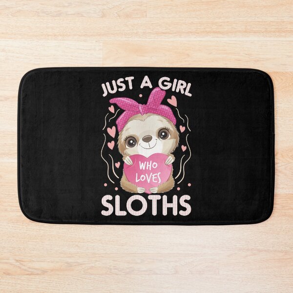 Item preview, just a girl who loves sloths-funny animals typography designed and sold by Hartics.