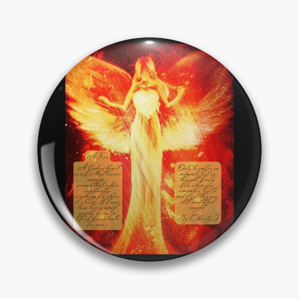 Item preview, Fire Angel Design with A Fire poem designed and sold by ForscarlettPub.