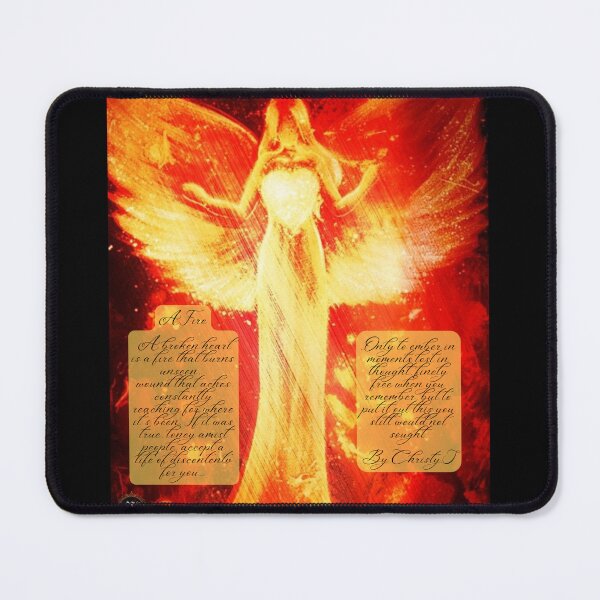 Item preview, Fire Angel Design with A Fire poem designed and sold by ForscarlettPub.