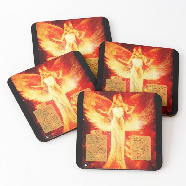 Item preview, Fire Angel Design with A Fire poem designed and sold by ForscarlettPub.