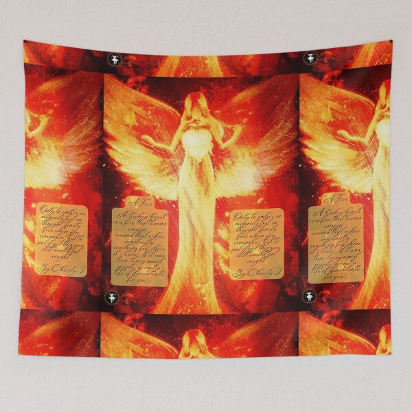 Item preview, Fire Angel Design with A Fire poem designed and sold by ForscarlettPub.