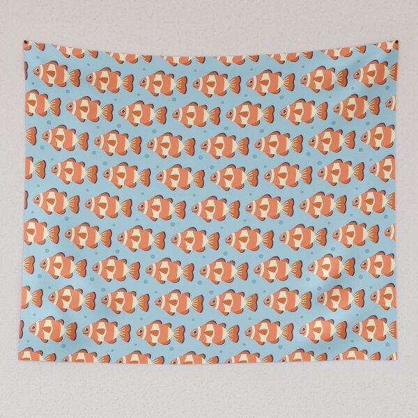 Item preview, Fishes in the light blue | Beautiful Fishes Pattern designed and sold by SeemDev786.