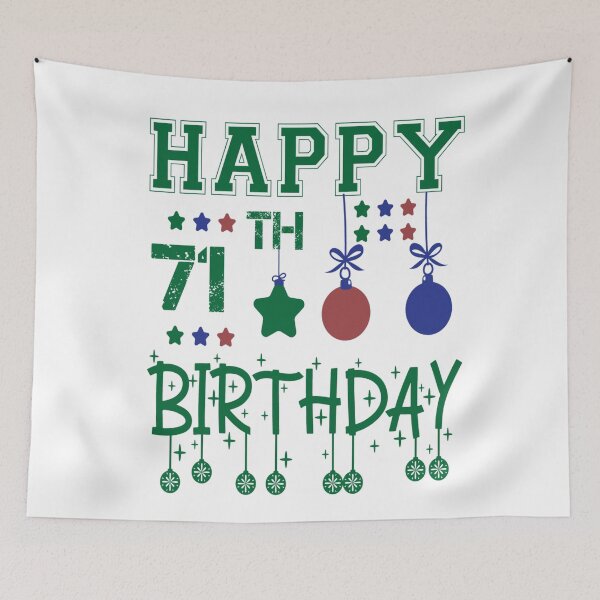 Item preview, Happy 71th birthday designed and sold by Designhub14.