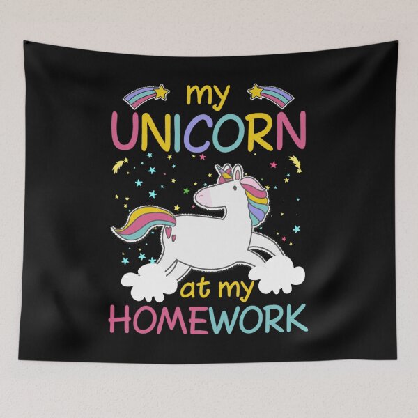Item preview, my unicorn ate my homework-funny animals typography designed and sold by Hartics.