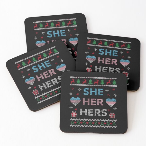 Item preview, She Her Hers Lgbt Trans Pride Funny Gift Ugly Christmas designed and sold by denissebla.