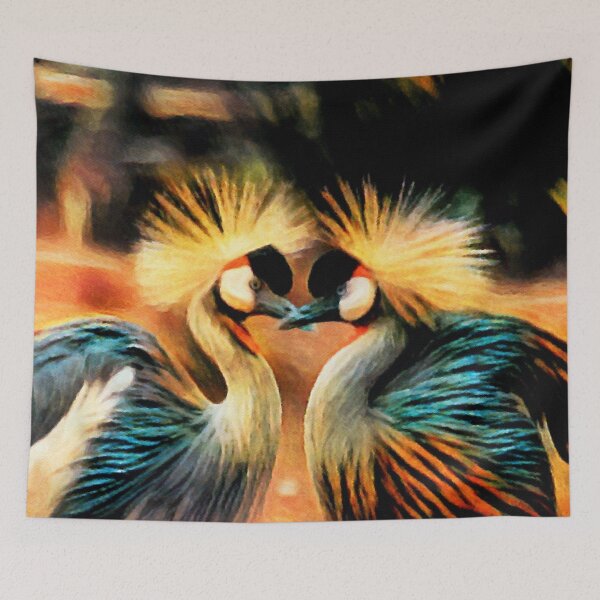 Item preview, Grey Crowned Cranes designed and sold by Susan Maxwell Schmidt.