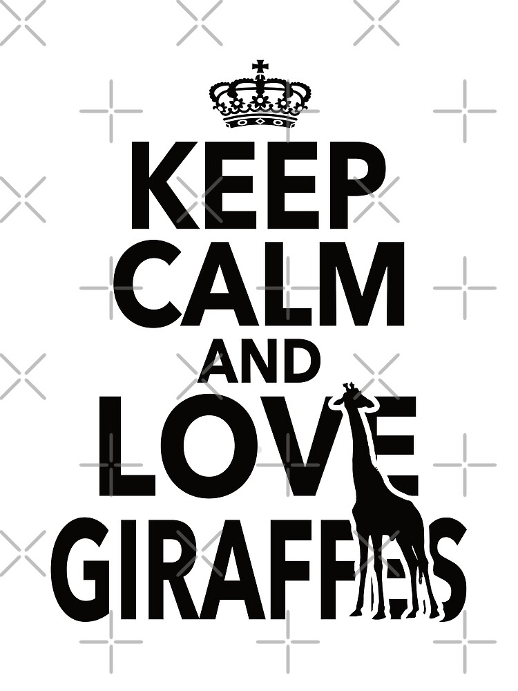 Disover Keep Calm And Love Giraffes Gift For Men Women Giraffe Lovers Premium Matte Vertical Poster