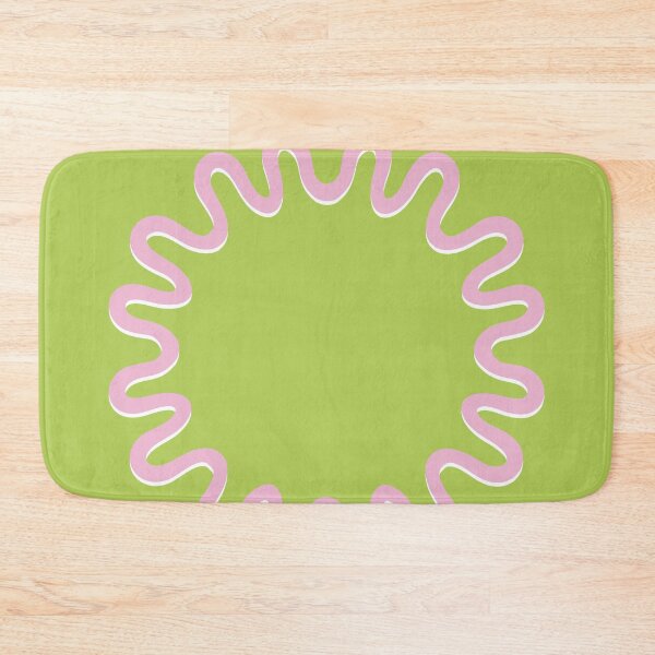Artikelvorschau, Waves Circle Frame - Pink Green entworfen und verkauft von technicolorable_art.