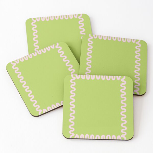 Item preview, Waves Square Frame - Pink Green designed and sold by technicolorable_art.