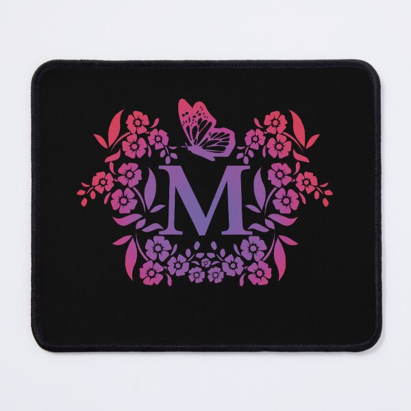 Item preview, Ornamental Letter M, Purple And Red Heart Butterfly, Gold Monogram Ornament designed and sold by PROMEN Creativity.