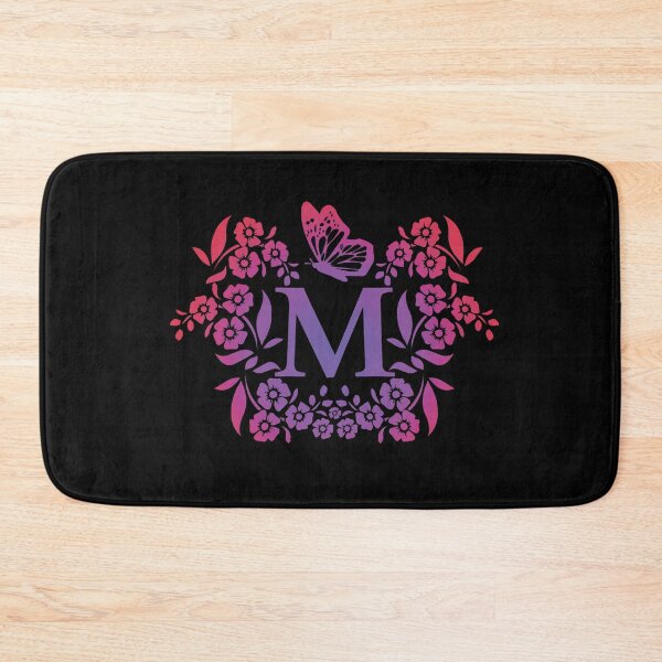 Item preview, Ornamental Letter M, Purple And Red Heart Butterfly, Gold Monogram Ornament designed and sold by PROMEN Creativity.