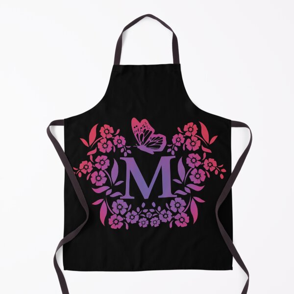 Item preview, Ornamental Letter M, Purple And Red Heart Butterfly, Gold Monogram Ornament designed and sold by PROMEN Creativity.