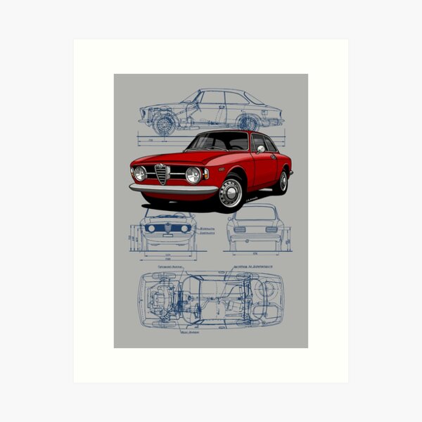 Item preview,  My drawing of the classic Italian sports coupe designed and sold by designjaag.