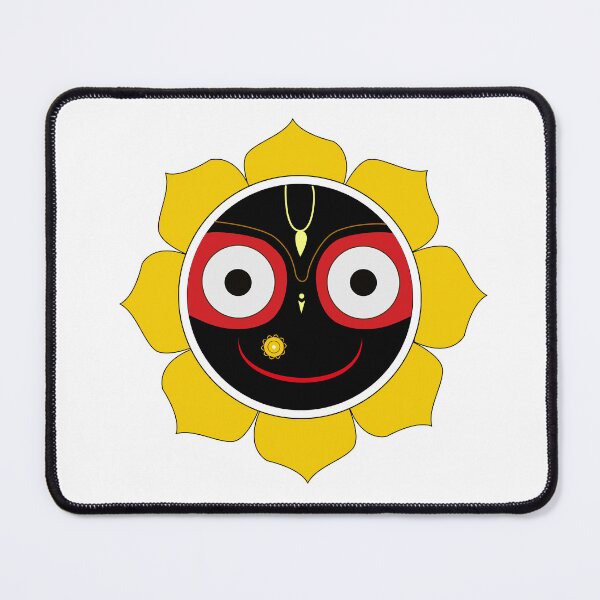 Item preview, Smiling Jaganath. Happy yellow hindu red krishna avatar with big eyes traditional radha yatra celebration with jagantha puri designed and sold by deeplaxman.