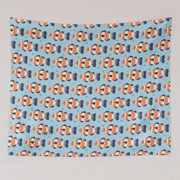 Item preview,  Fishes in the light blue | Beautiful Fishes Pattern designed and sold by SeemDev786.