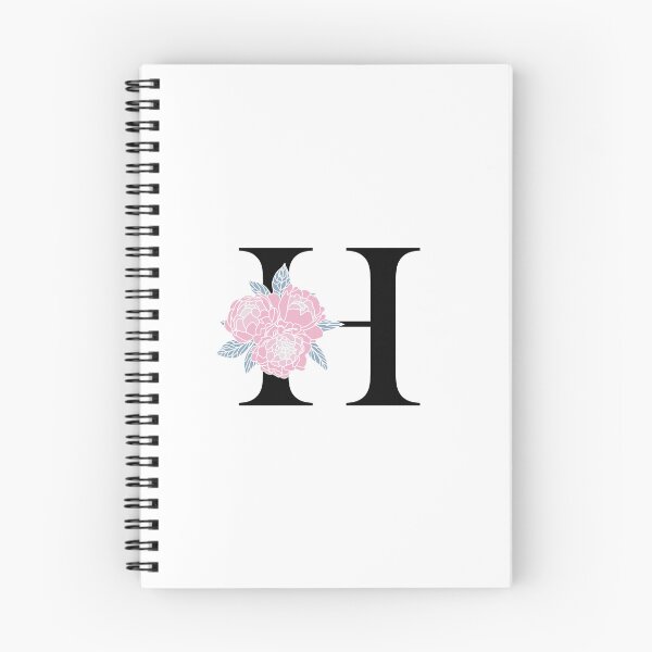 Artikelvorschau, Blumenmonogramm H Pfingstrosenstrauß Buchstabe H Hochzeitsinitialen Großbuchstabe H entworfen und verkauft von KateBilous.