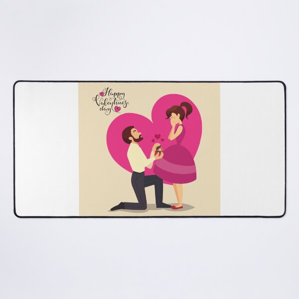 Item preview, Marry me cartoon illustration for valentines day. designed and sold by deeplaxman.